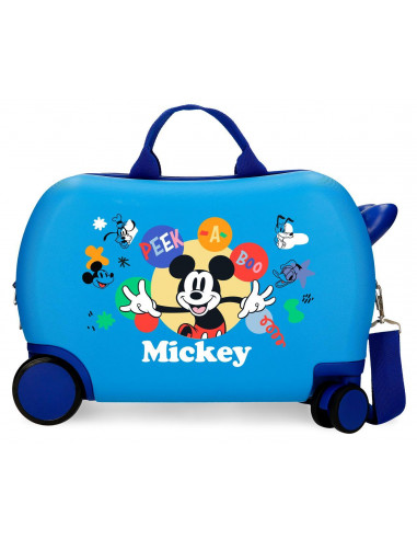 MALETA INF.ABS 4R.(2 MULTI.) 45CM. MICKEY PEEK A BOO AZUL